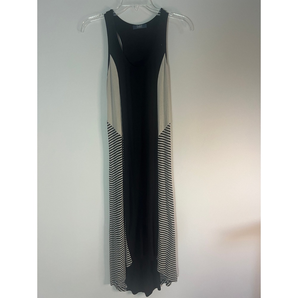 Tart‎ Maternity Black White Striped Colorblock Racerback Maxi Dress S M10279N470